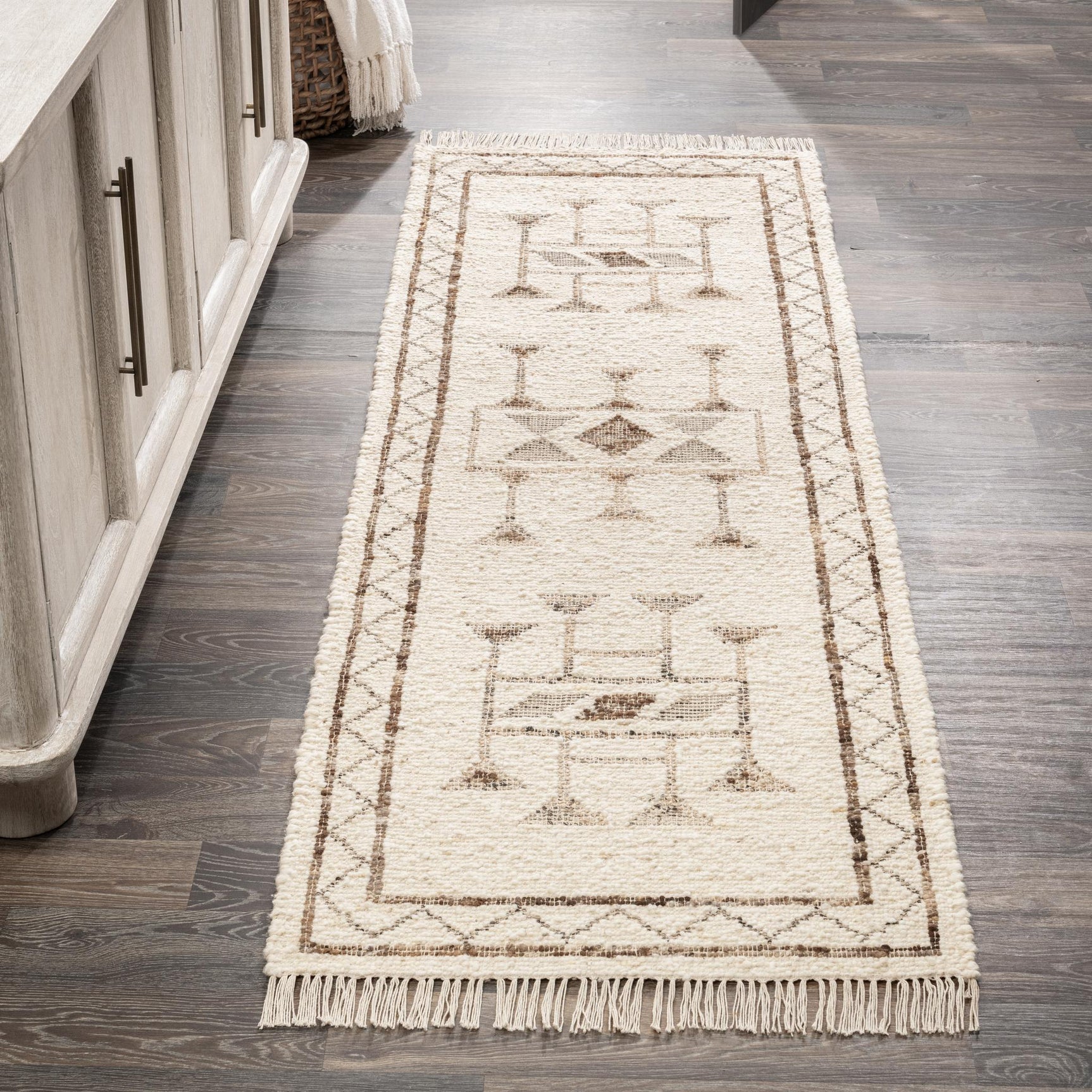 Gazi Ivory/Brown Multi Rug - Ornate Home
