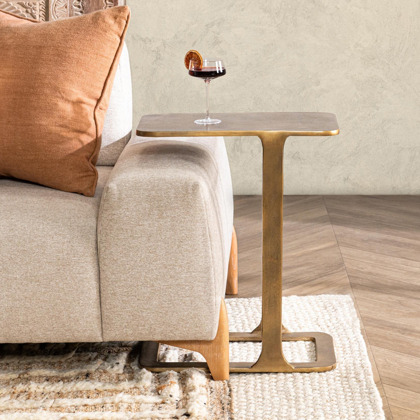 Geanna Antique Brass Accent Table - Ornate Home