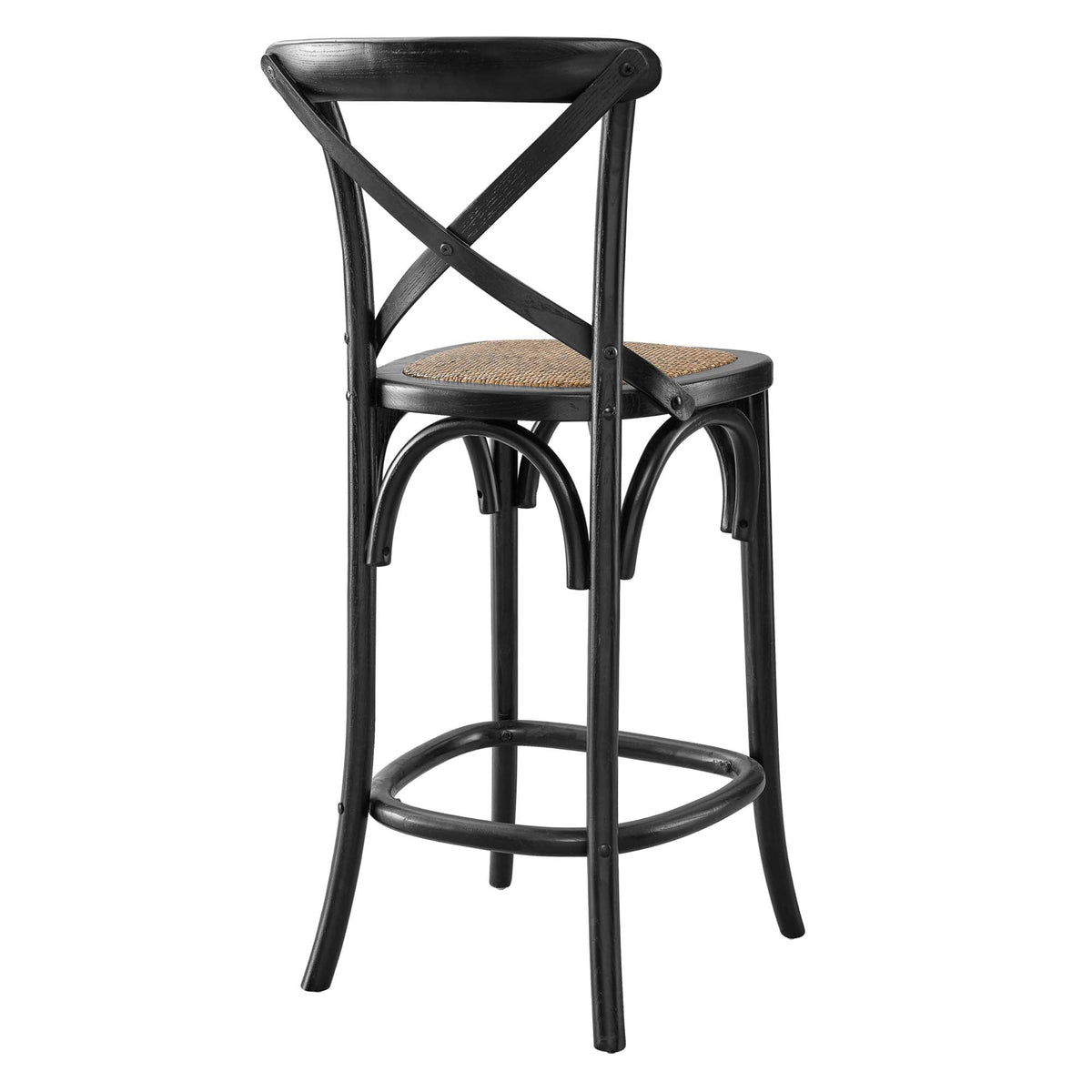 Gear Black Counter Stool - 19x17.5" - Ornate Home