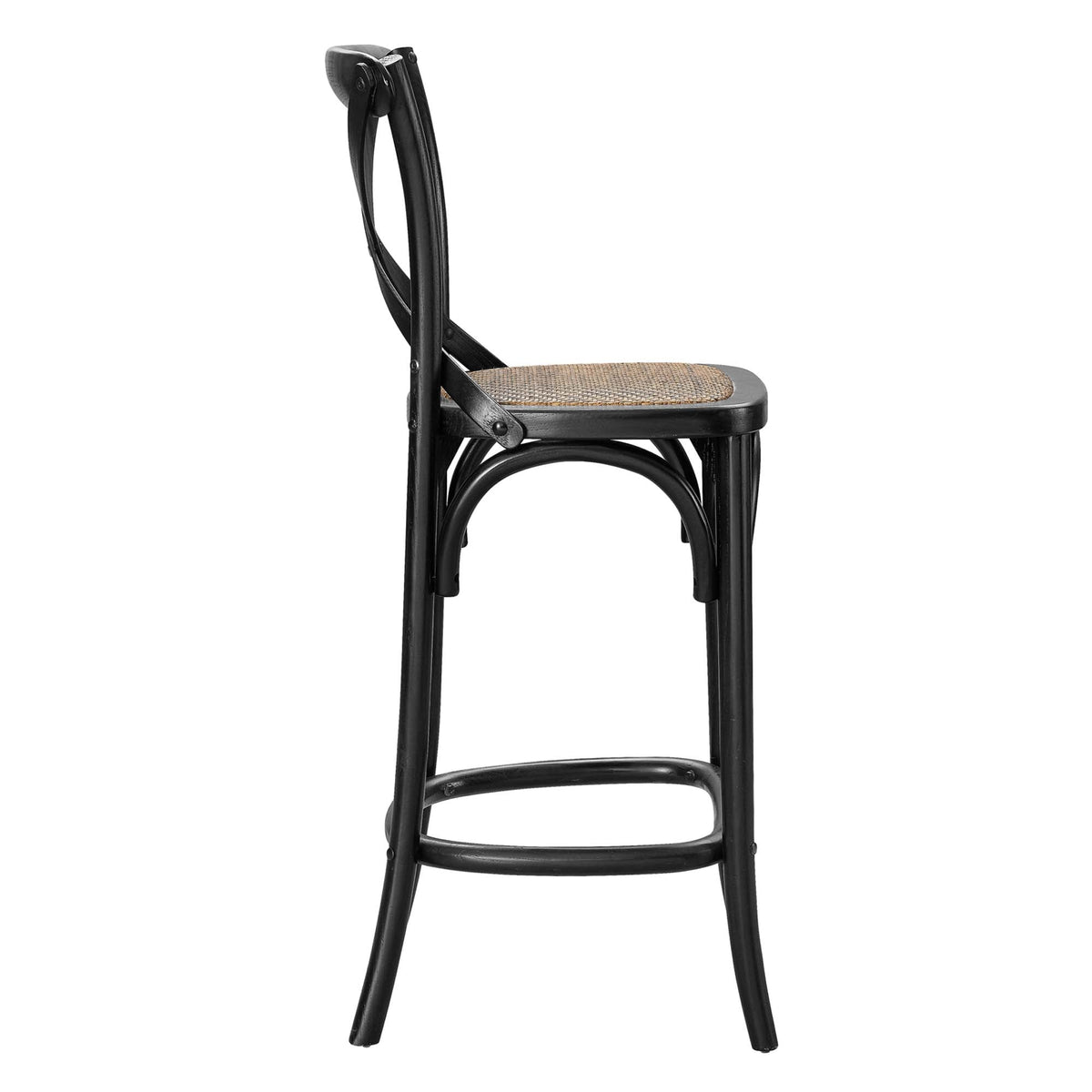 Gear Black Counter Stool - 19x17.5" - Ornate Home