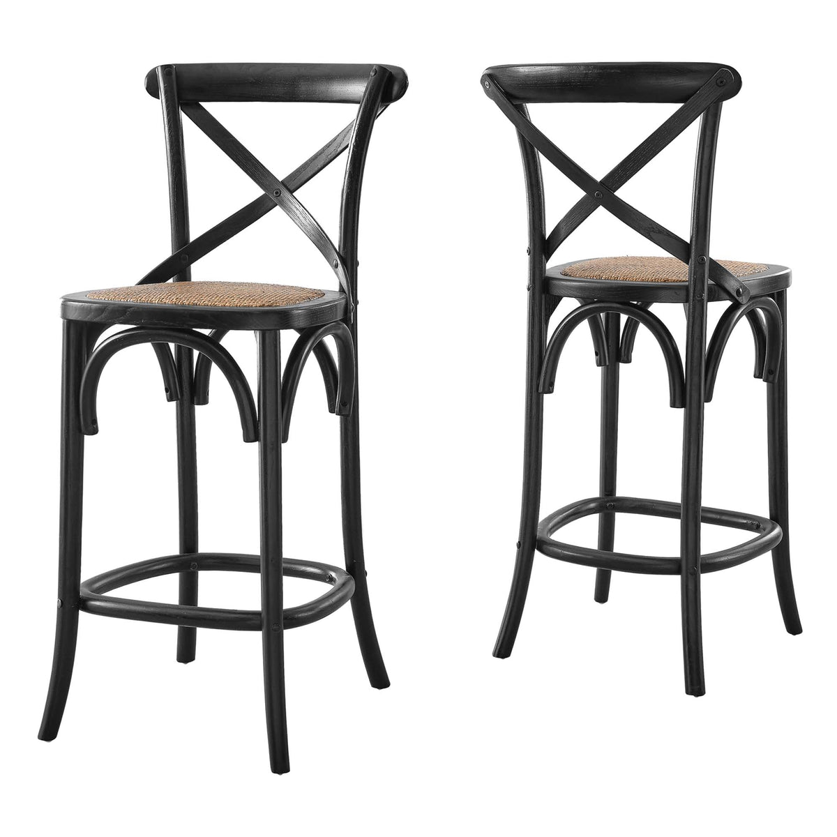 Gear Black Counter Stool - 19x17.5" - Ornate Home
