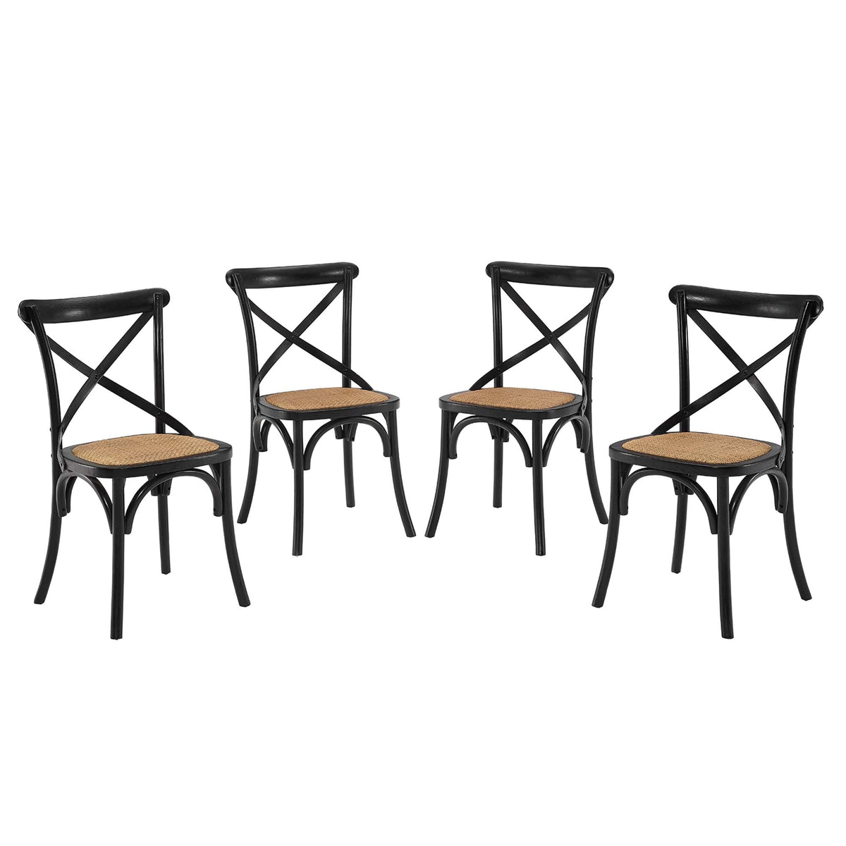 Gear Black Dining Side Chair (Set of 4) - Ornate Home