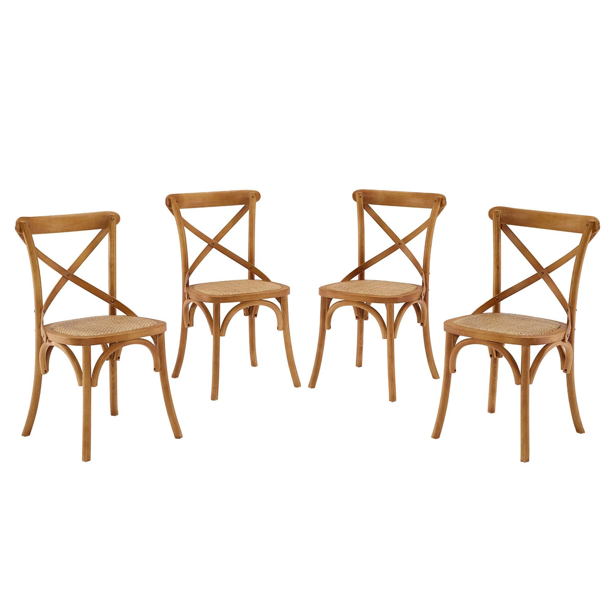 Gear Walnut Dining Side Chair (Set of 4) - Ornate Home