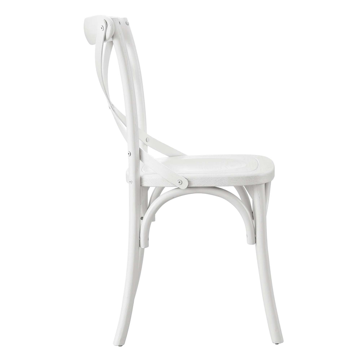 Gear White Dining Side Chair - 21x19.5" - Ornate Home