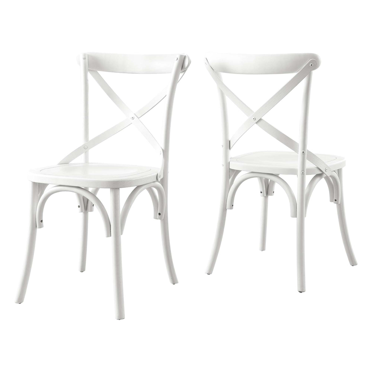 Gear White Dining Side Chair - 21x19.5" - Ornate Home