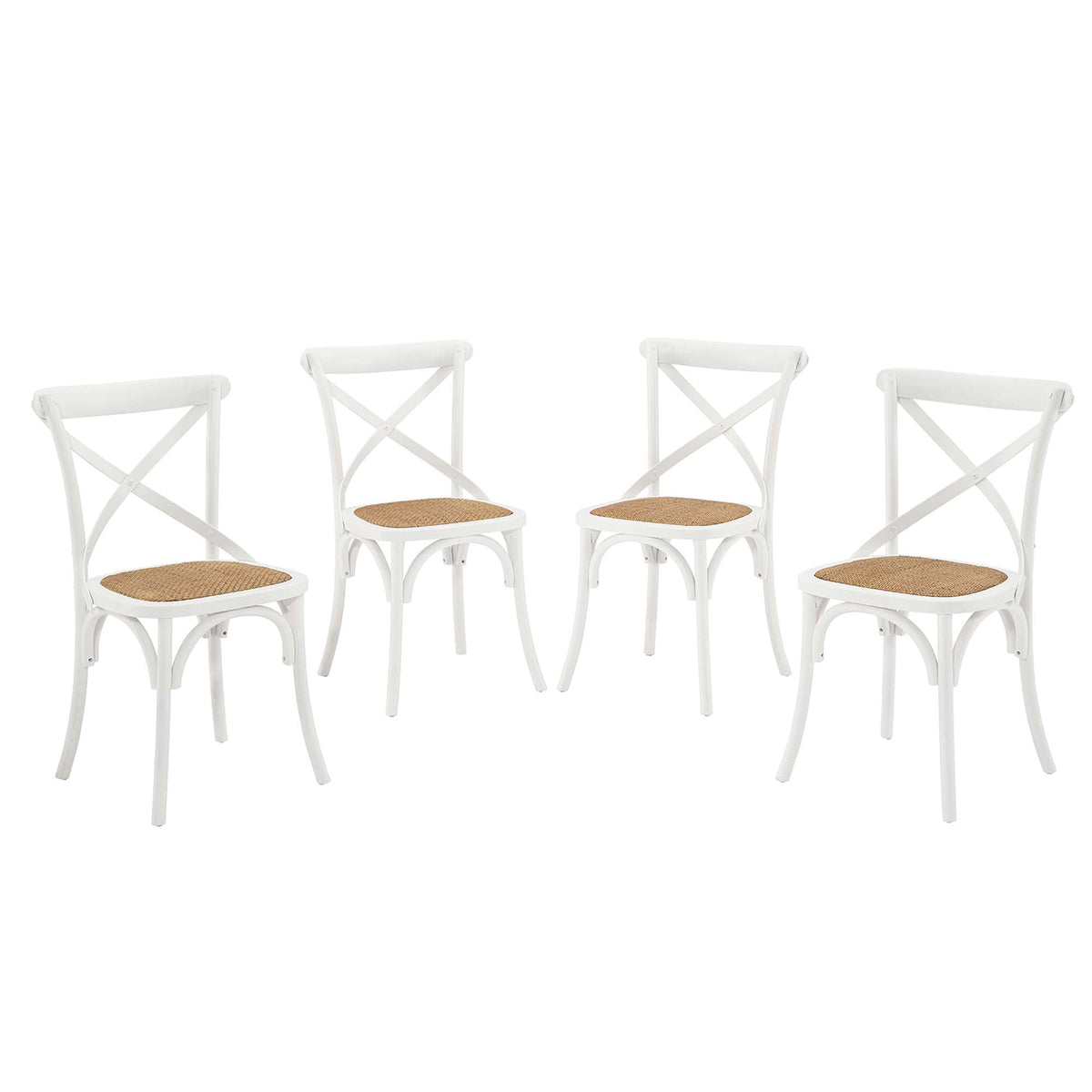 Gear White Dining Side Chair (Set of 4) - Ornate Home