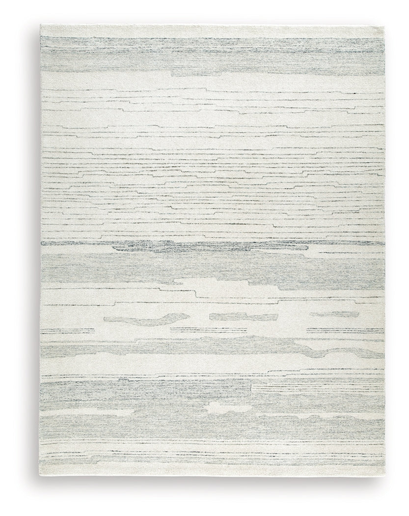 Genemost Ivory/Blue Large Rug - Ornate Home