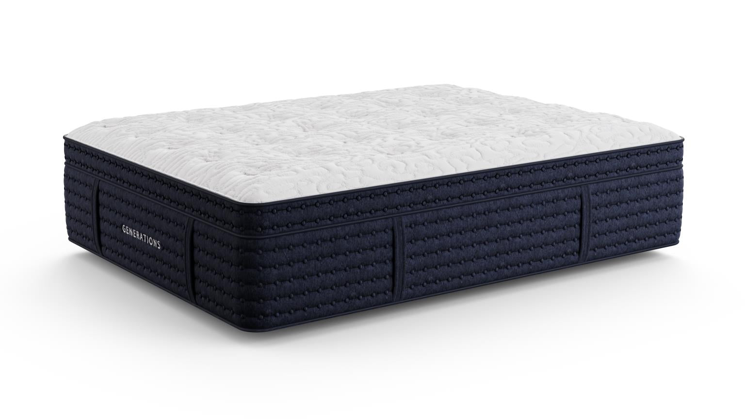 Generations Legacy 2.0 Luxe Blue/White 17" Medium King Mattress - Ornate Home