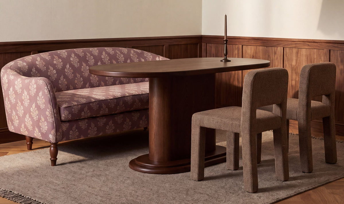 Geneva Dark Mauve Dining Settee - Ornate Home