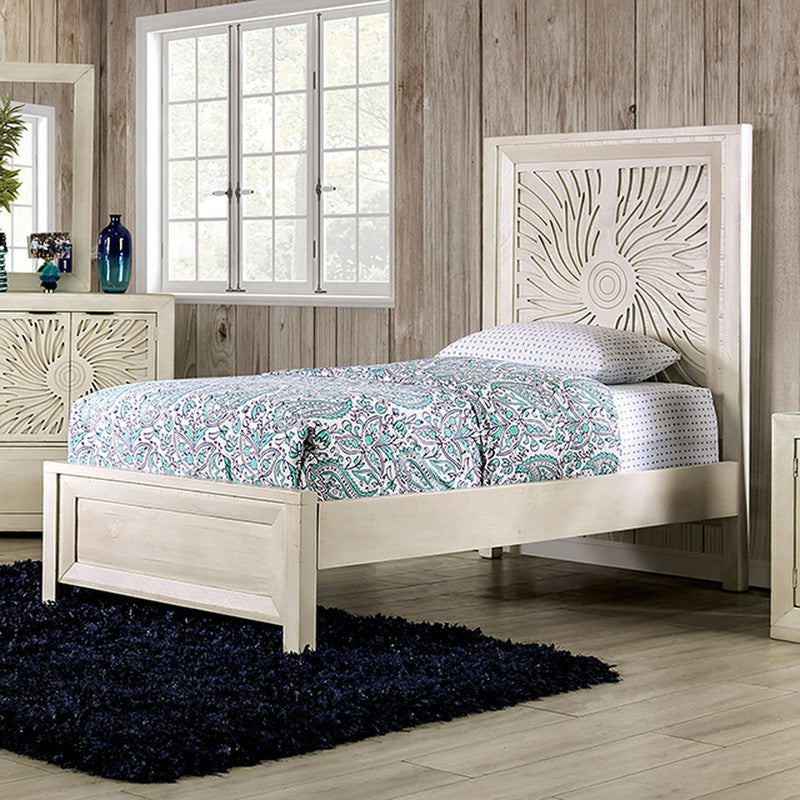 Geneva Ivory Twin Bed - Ornate Home