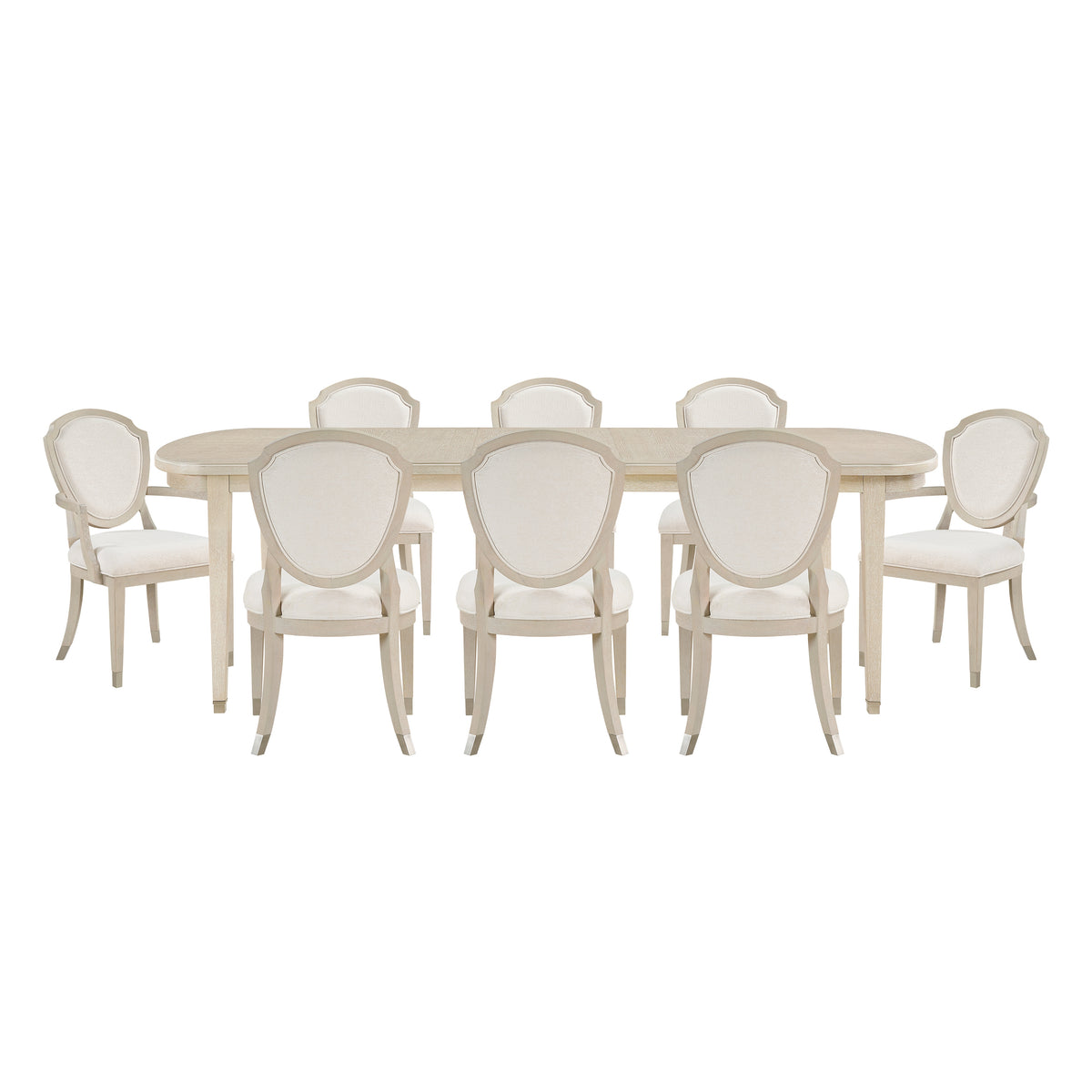 Genoa Beige 9pc Dining Set - Ornate Home