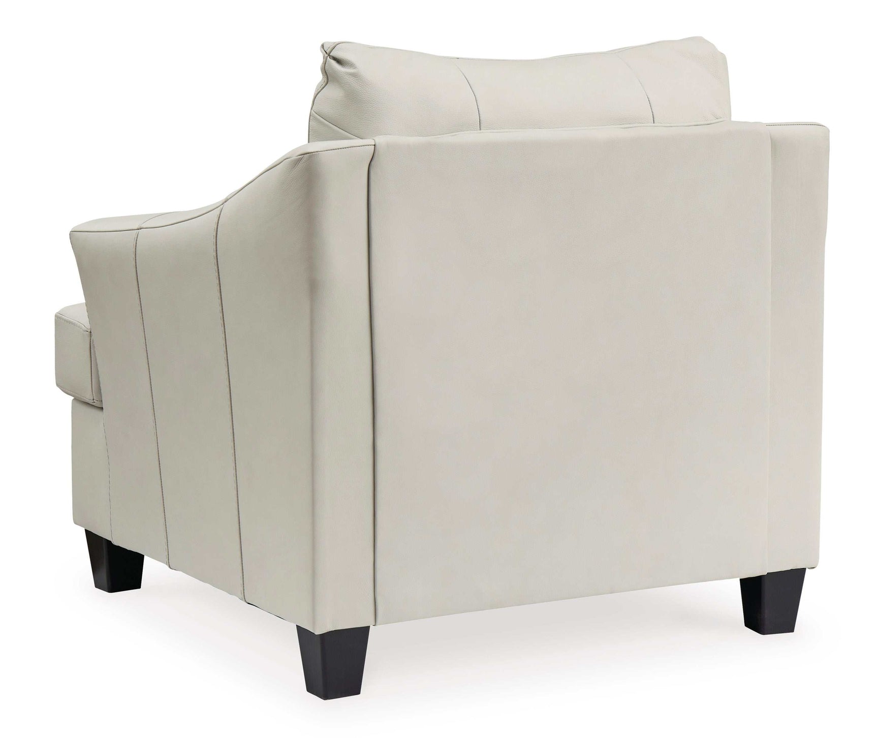 Genoa Coconut Leather Oversized Chair & Ottoman - Ornate Home