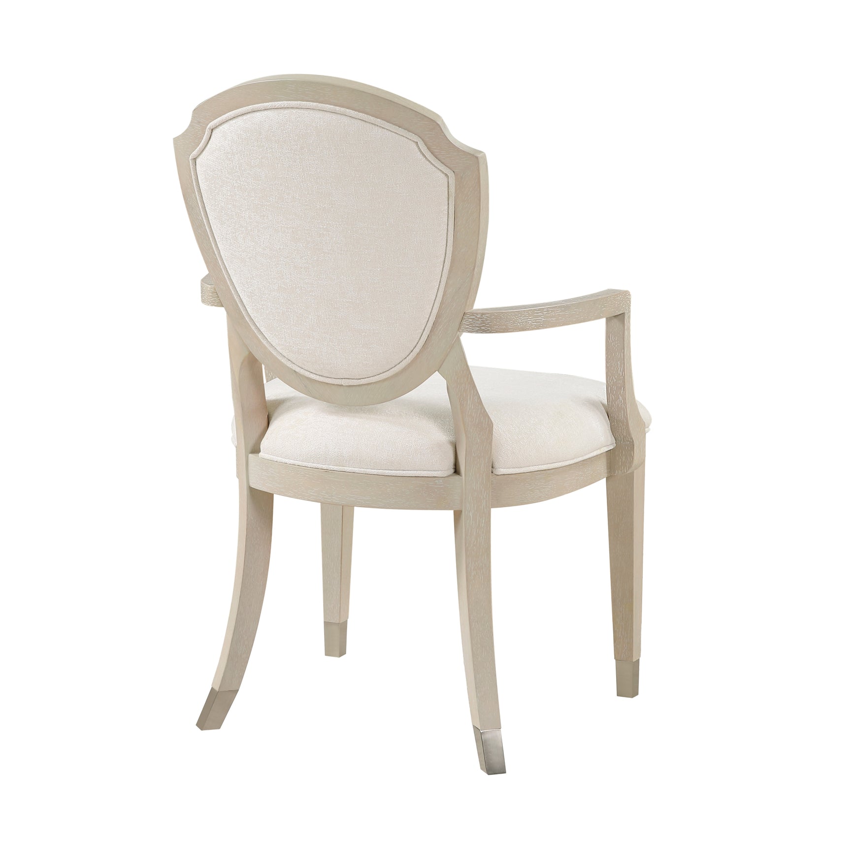 Genoa Ivory/Light Oak Arm Chair - Ornate Home