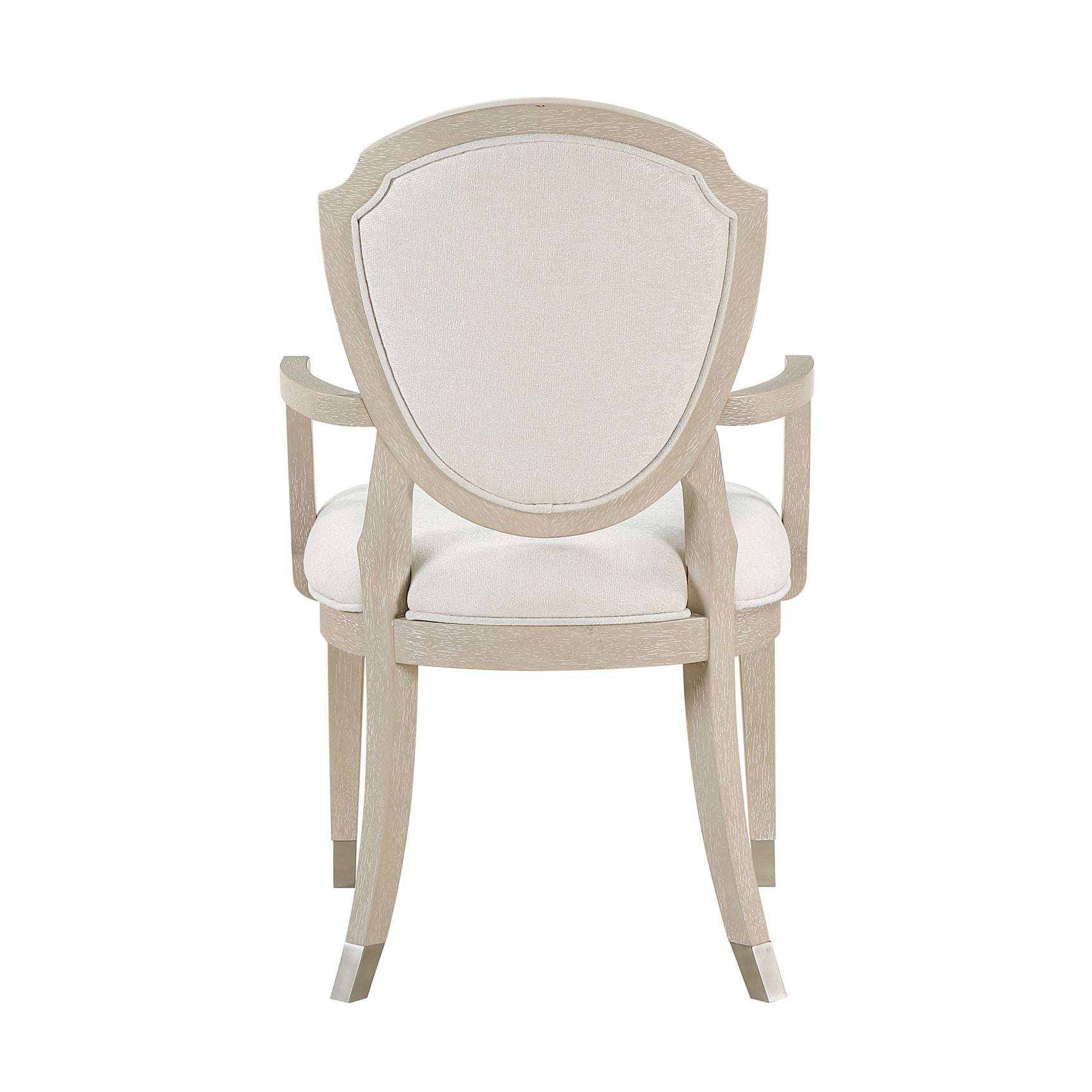 Genoa Ivory/Light Oak Arm Chair (Set of 2) - Ornate Home