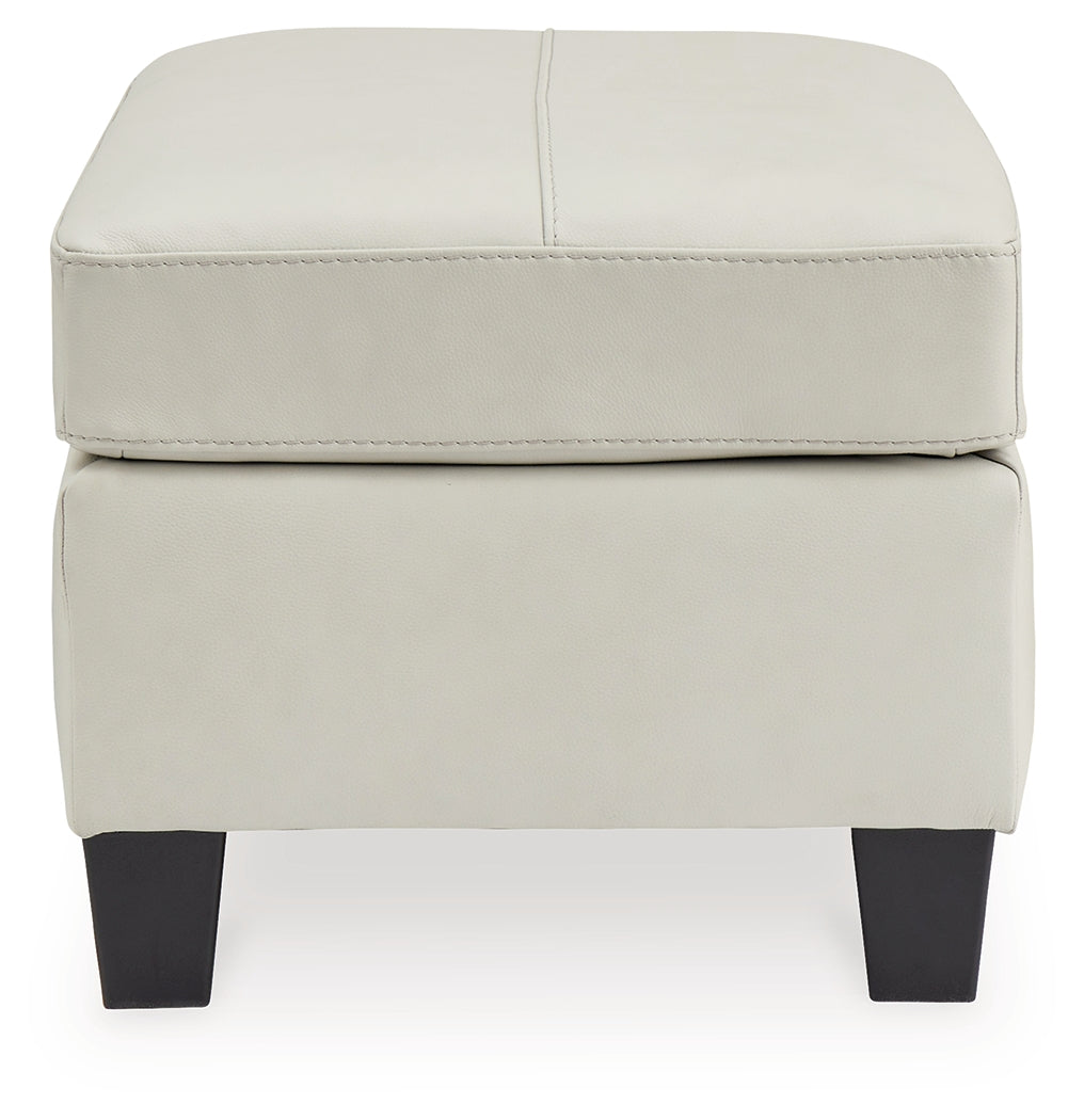 Genoa Leather Accent Ottoman - Ornate Home