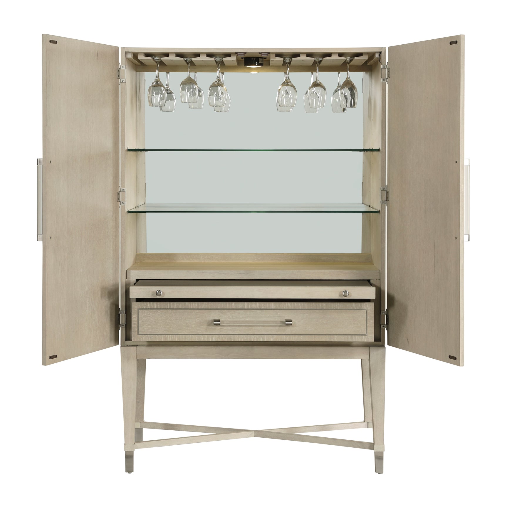 Genoa Light Oak Bar Cabinet - Ornate Home