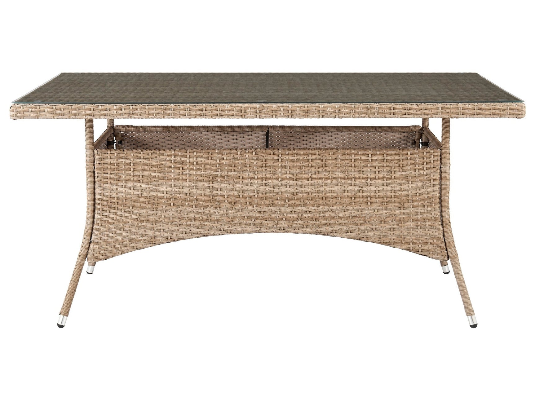 Genoa Patio Dining Table in Nature Tan Weave - Ornate Home