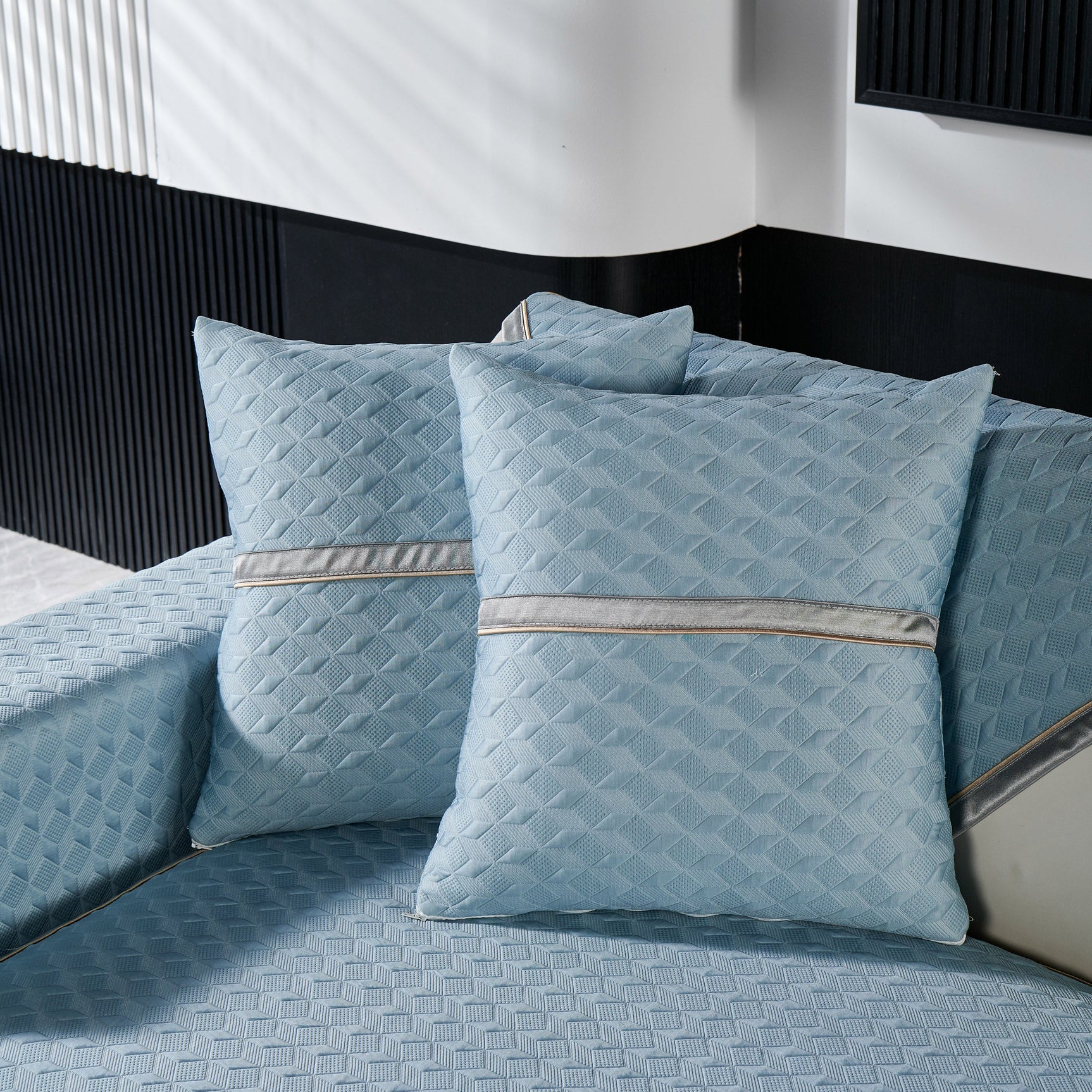 Geometric 3D Sofa Cover, Non-Slip Couch Protector for Seat, Backrest & Armrest - Ornate Home