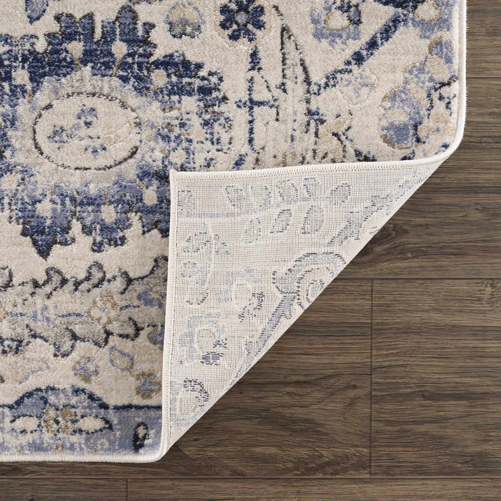 Georgiana Blue & Beige Oushak Rug - Ornate Home