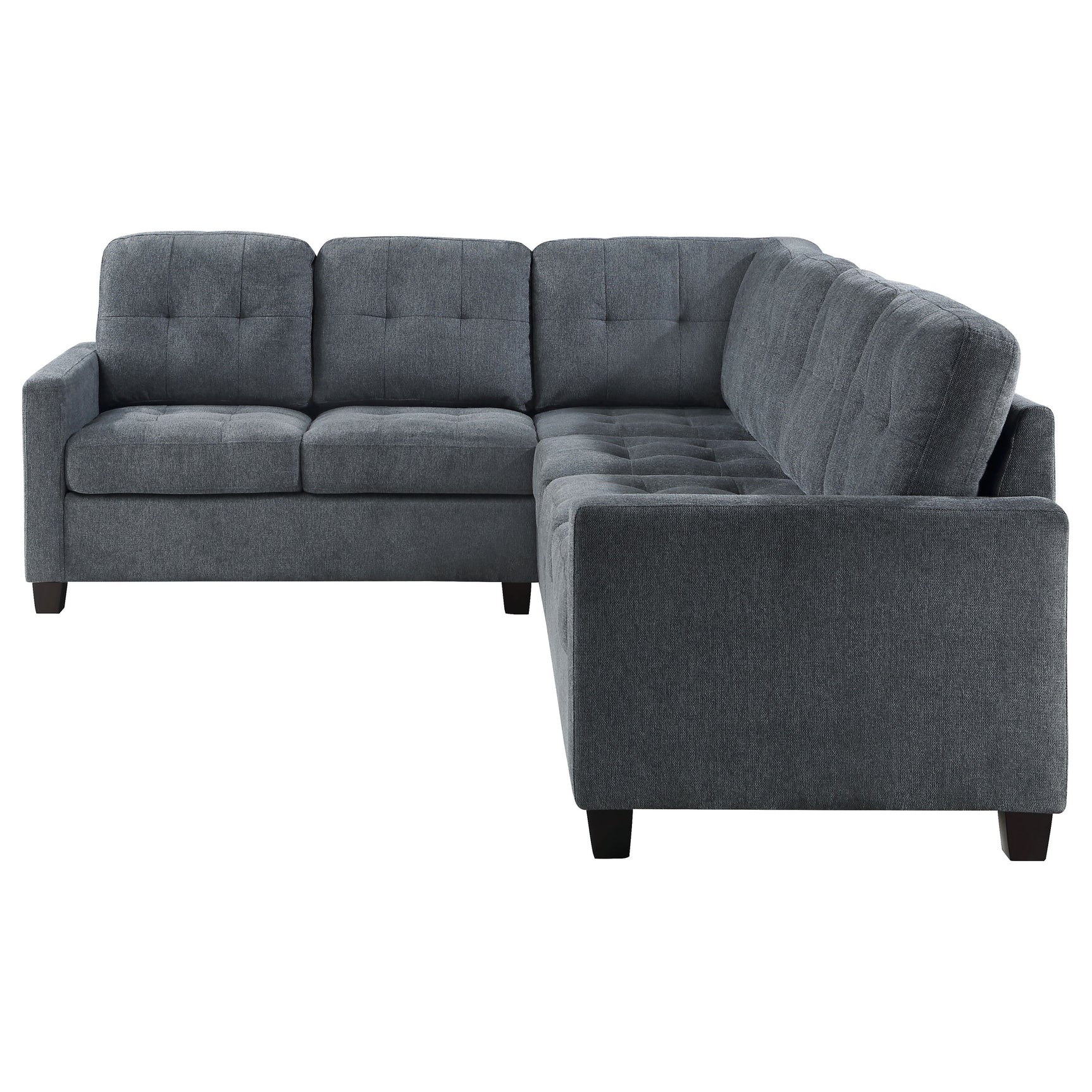Georgina Steel Grey 4-piece Modular Sectional Sofa - Ornate Home