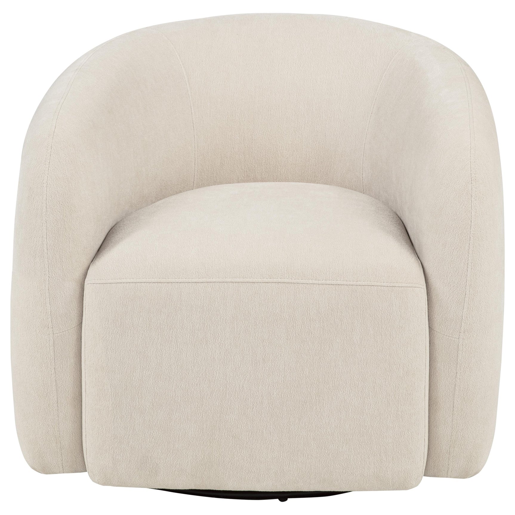 Gerley Beige Chenille Upholstered Swivel Accent Chair - Ornate Home