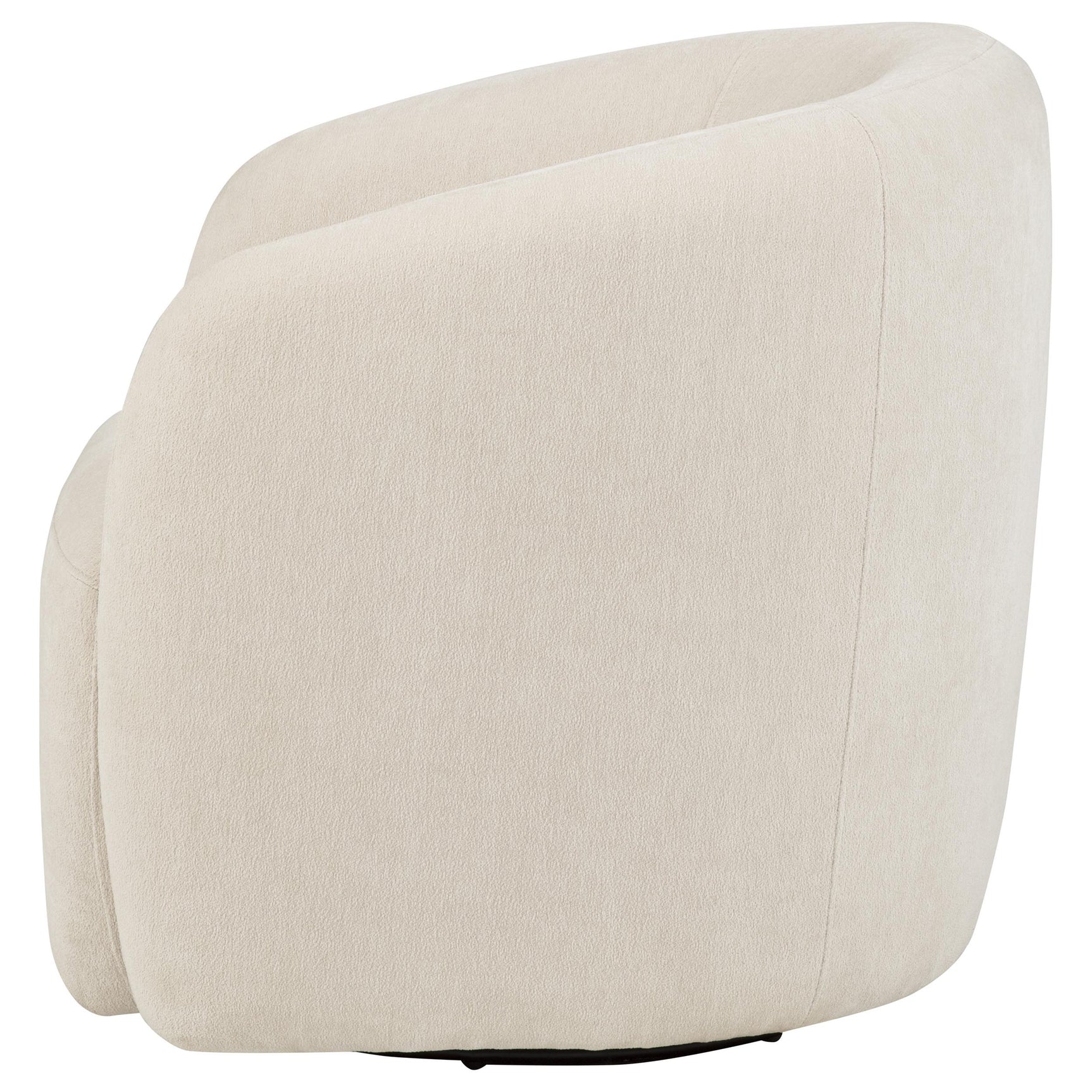 Gerley Beige Chenille Upholstered Swivel Accent Chair - Ornate Home