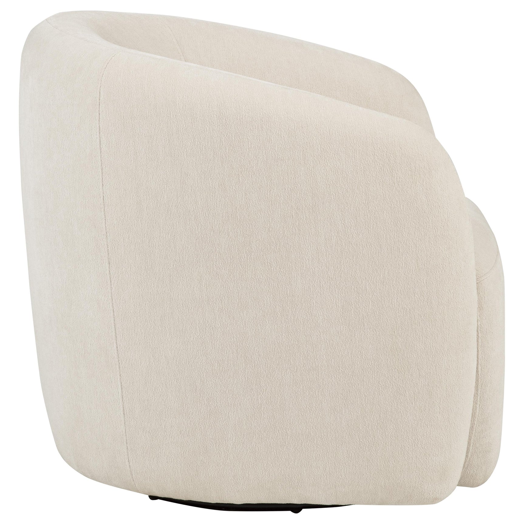 Gerley Beige Chenille Upholstered Swivel Accent Chair - Ornate Home