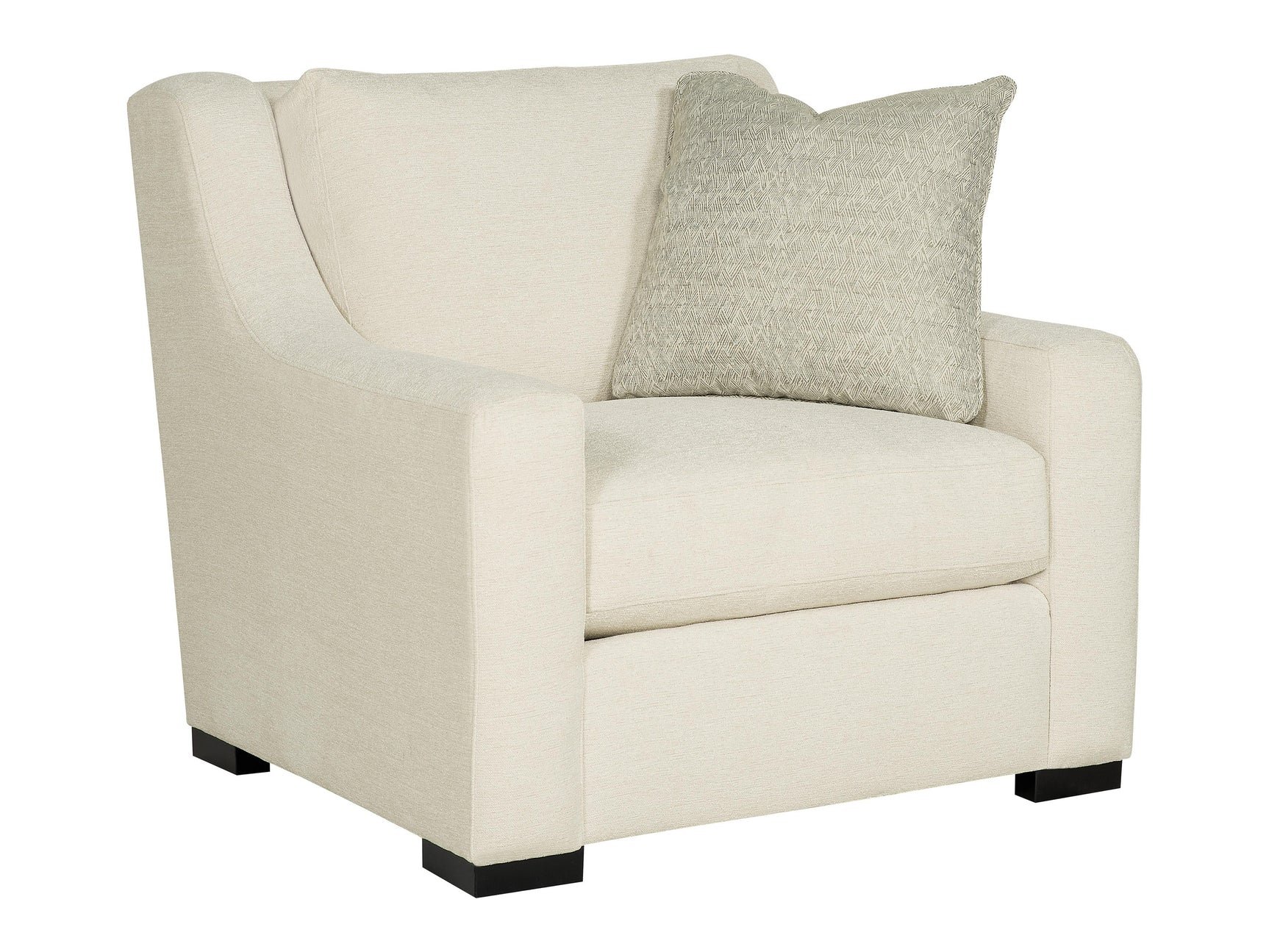 Germain White/Cream Fabric Chair - Ornate Home