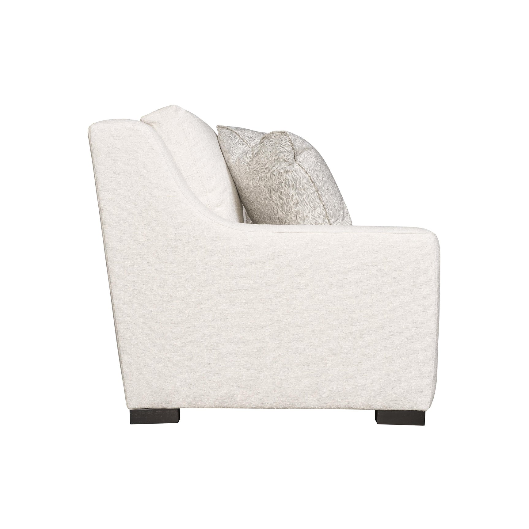 Germain White/Cream Fabric Loveseat - Ornate Home