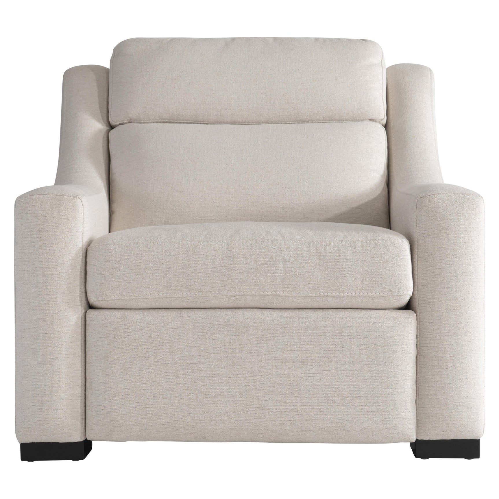 Germain White/Cream Fabric Power Motion Chair - Ornate Home
