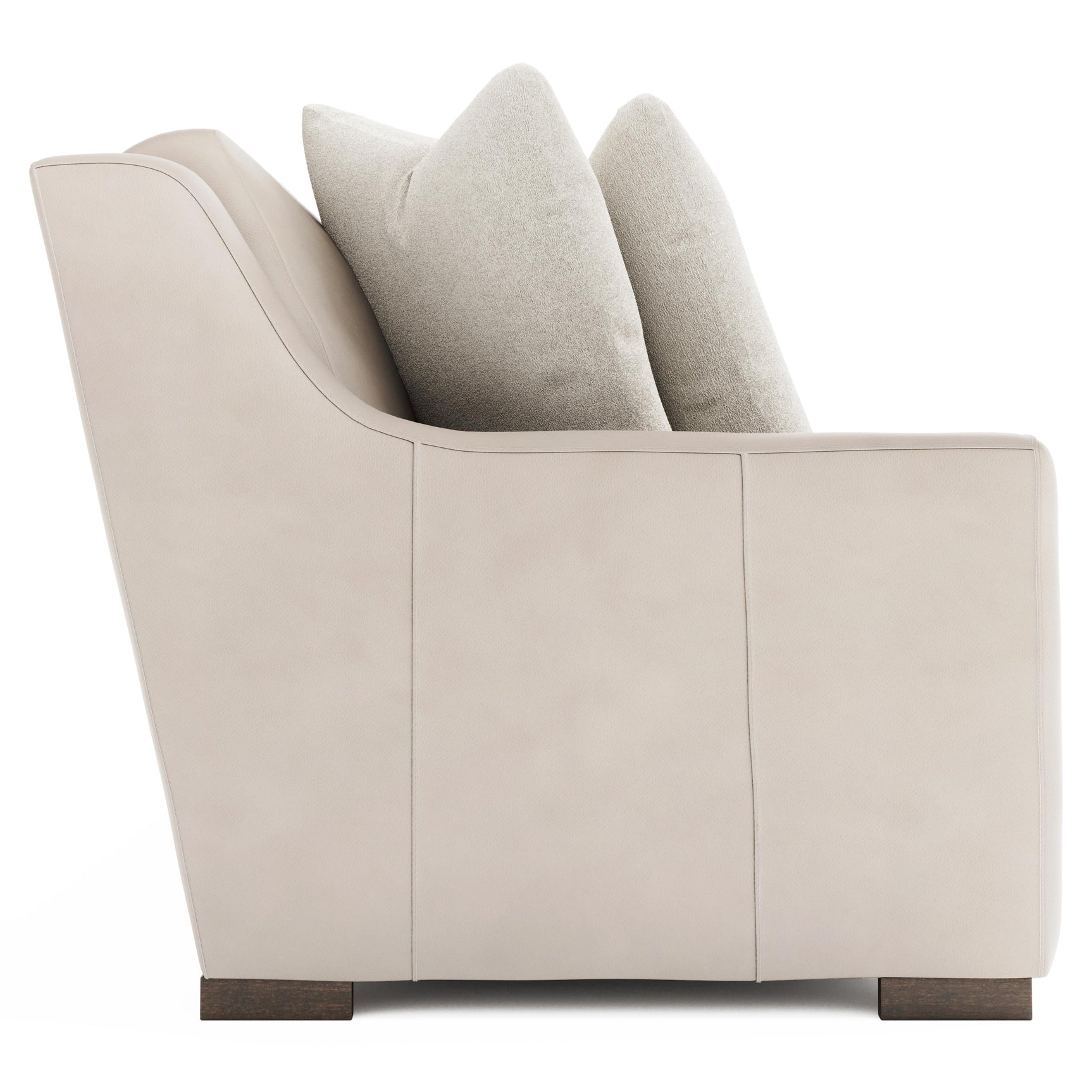 Germain White/Cream Leather Sofa - Ornate Home