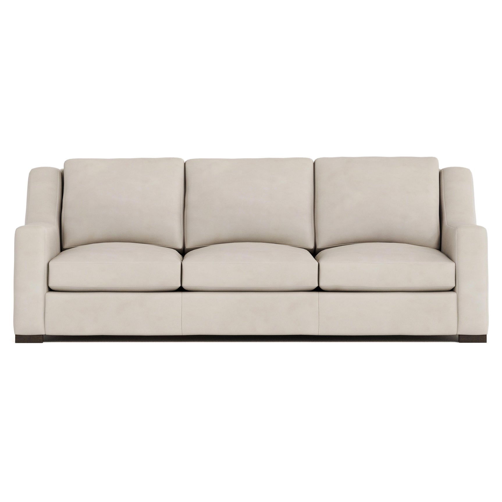 Germain White/Cream Leather Sofa - Ornate Home
