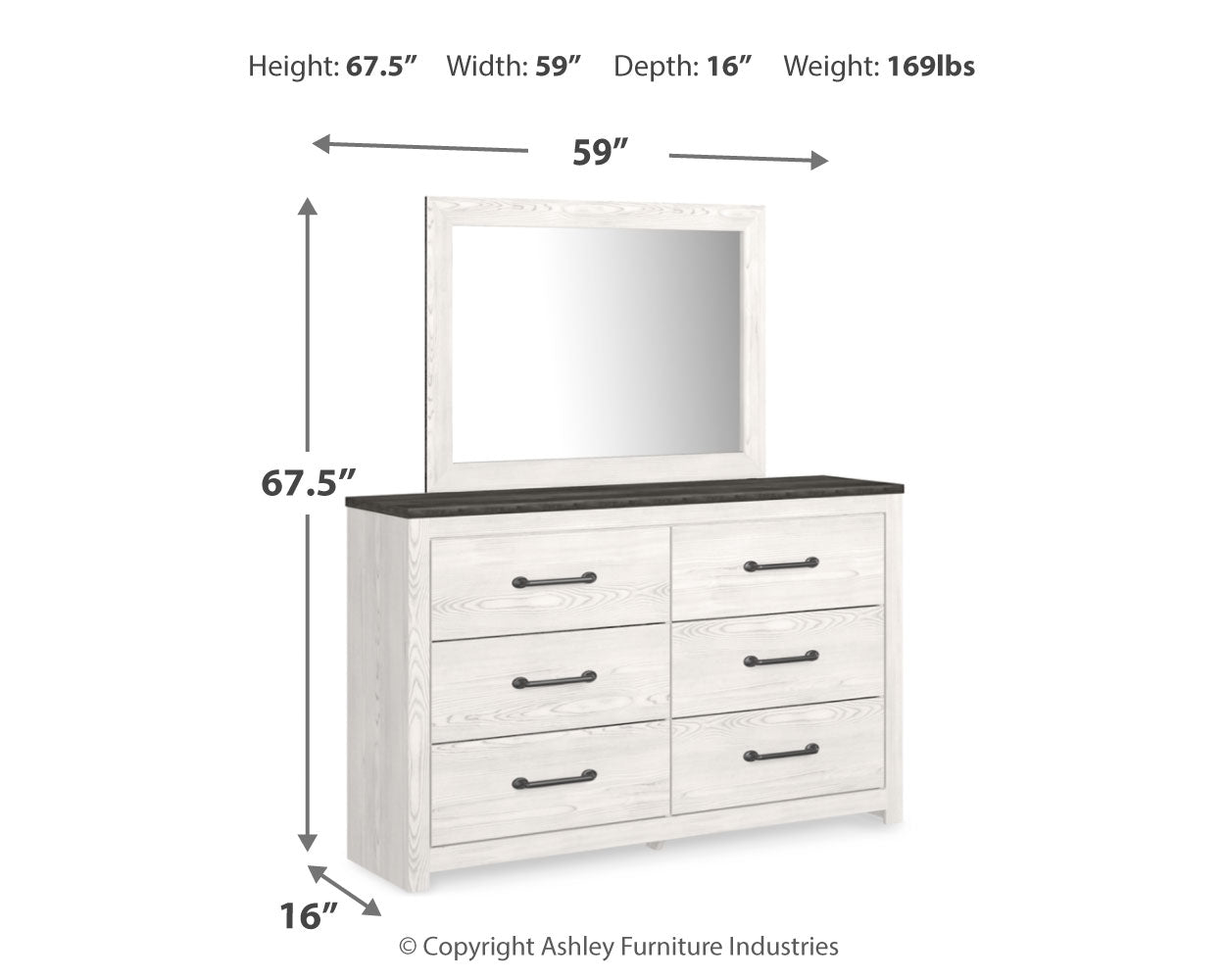 Gerridan King Panel Bedroom Set with Dresser and Mirror (Online Special Price) - Ornate Home