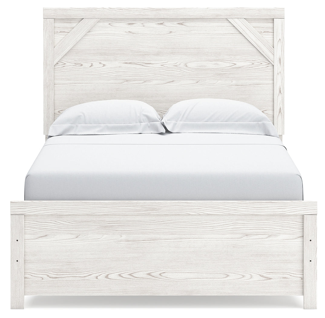 Gerridan White/Gray Full Panel Bed, Dresser, Mirror and Nightstand (Online Special Price) - Ornate Home
