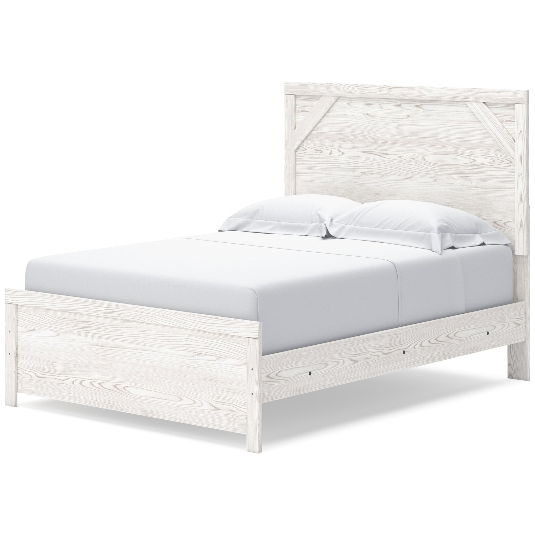 Gerridan White/Gray Full Panel Bed with Dresser and Mirror - Ornate Home