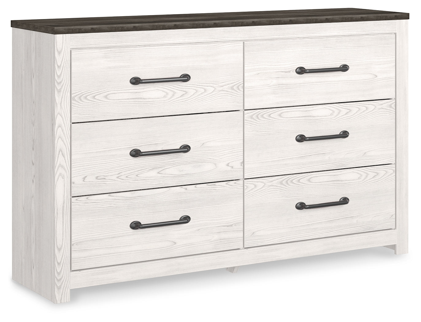 Gerridan White/Gray King Panel Bedroom Set with Dresser, Chest and 2 Nightstands - Ornate Home