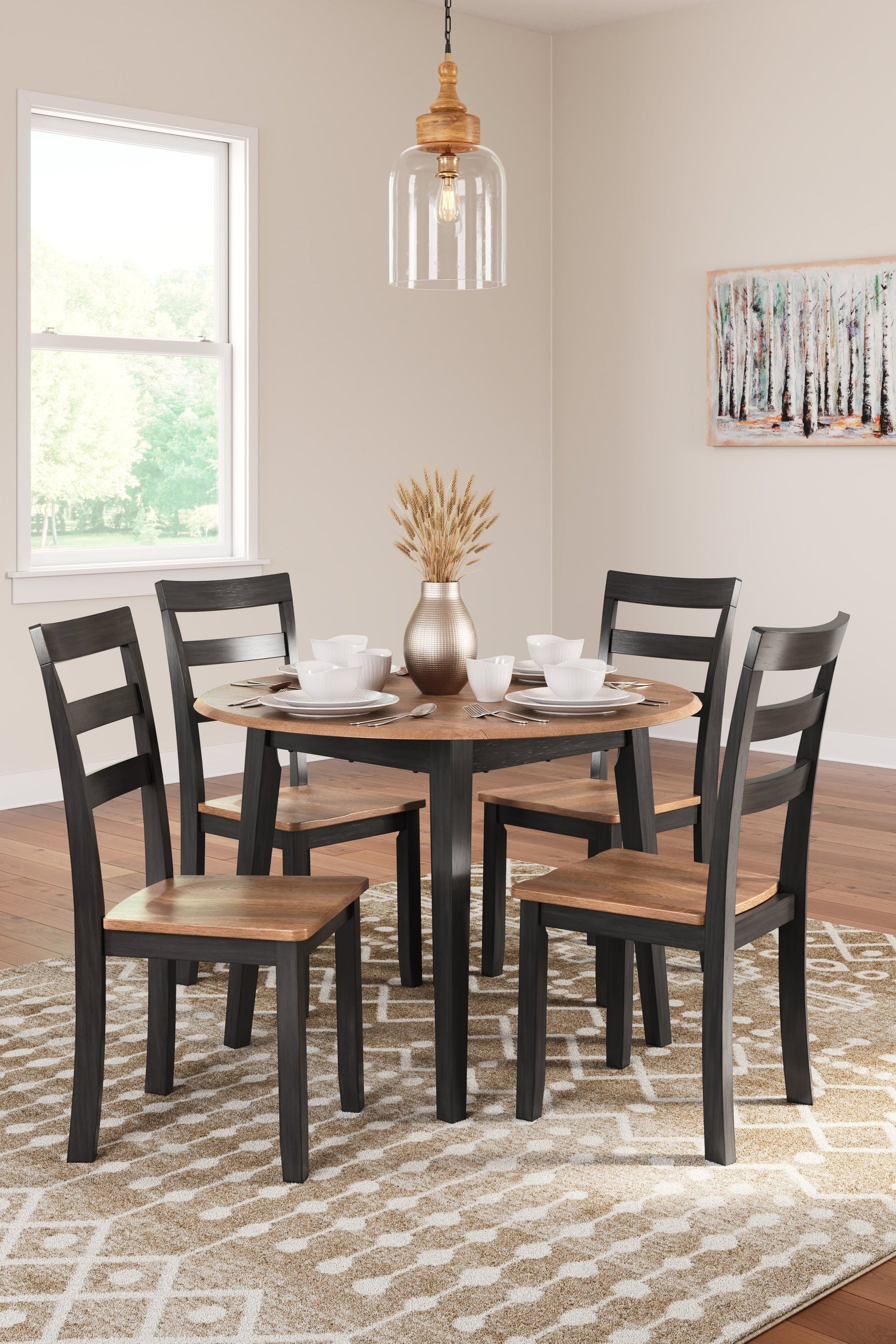 Gesthaven Dining Table and 4 Chairs (Online Special Price) - Ornate Home