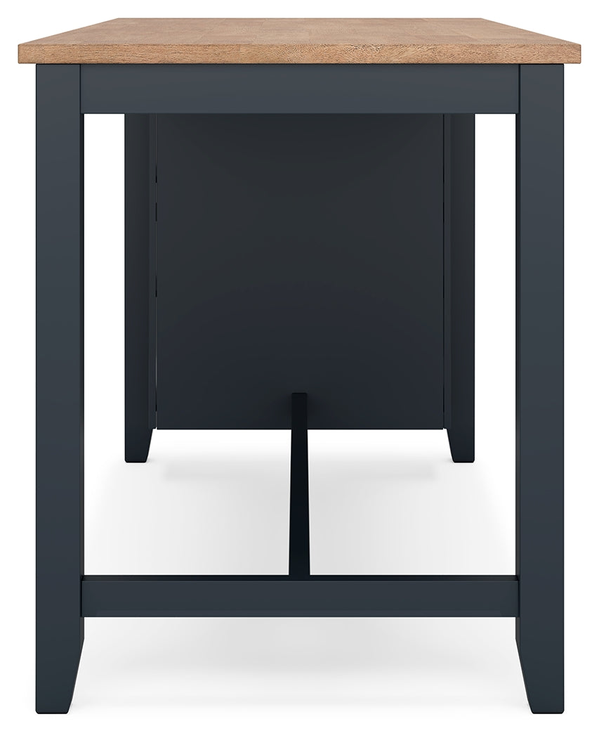 Gesthaven Natural/Blue Counter Height Dining Table (Online Special Price) - Ornate Home