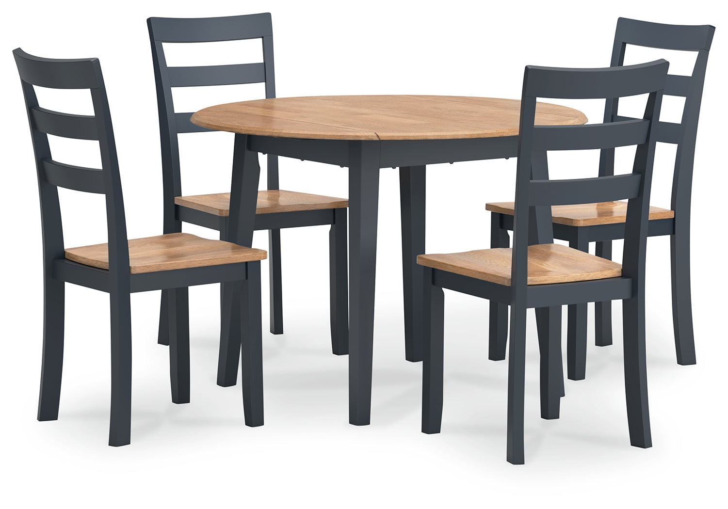 Gesthaven Natural/Blue Dining Table and 4 Chairs - Ornate Home