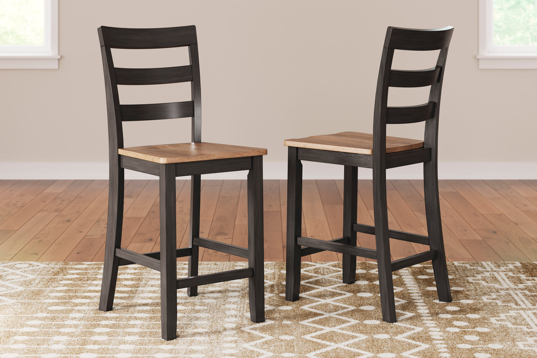 Gesthaven Natural/Brown Counter Height Dining Room Chair (Set of 2) - Ornate Home