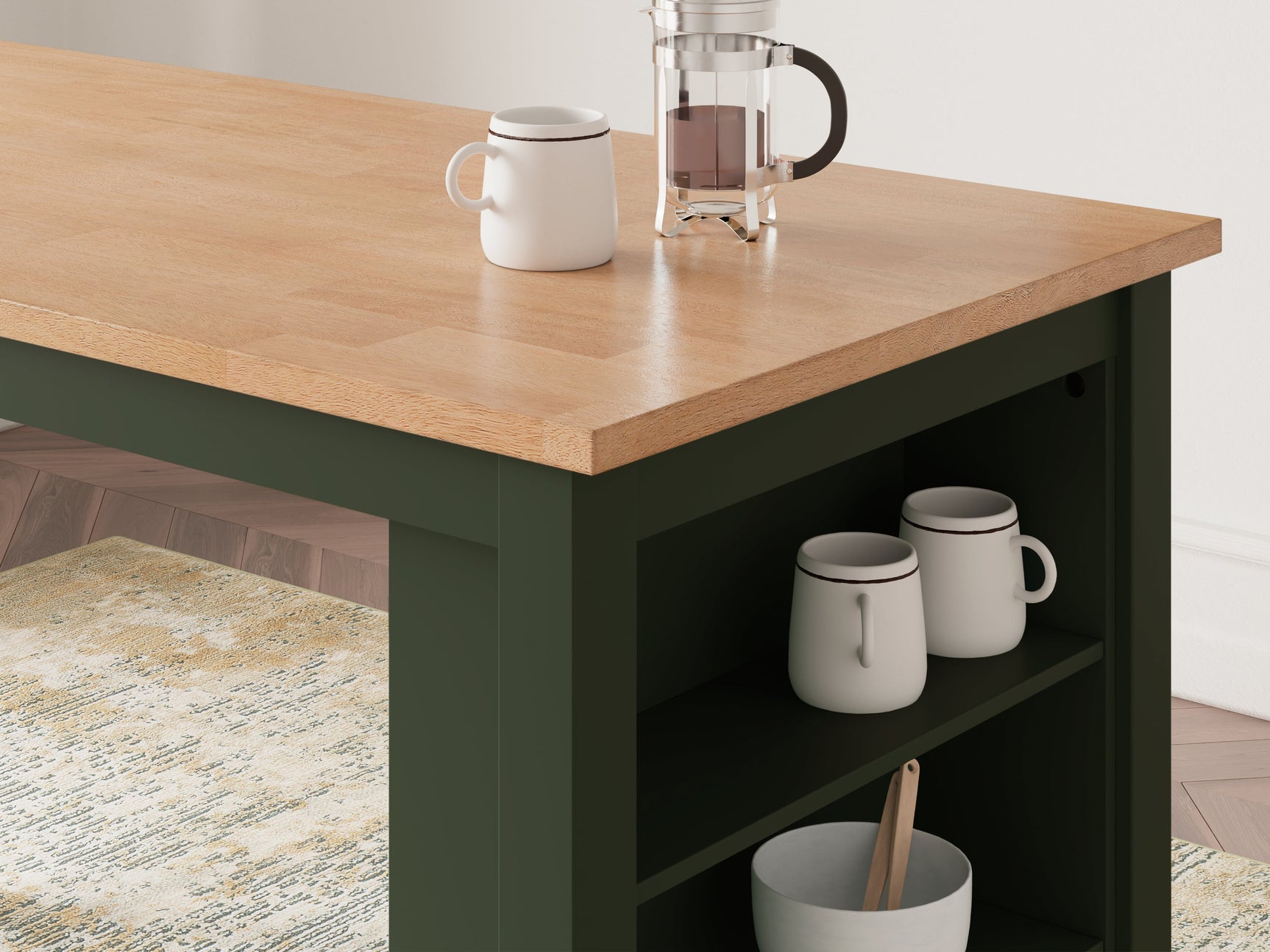 Gesthaven Natural/Green Counter Height Dining Table (Online Special Price) - Ornate Home