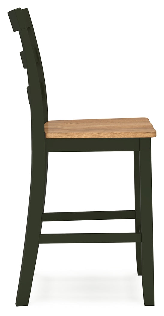 Gesthaven Natural/Green Counter Height Dining Table w/2 Barstools (Online Special Price) - Ornate Home