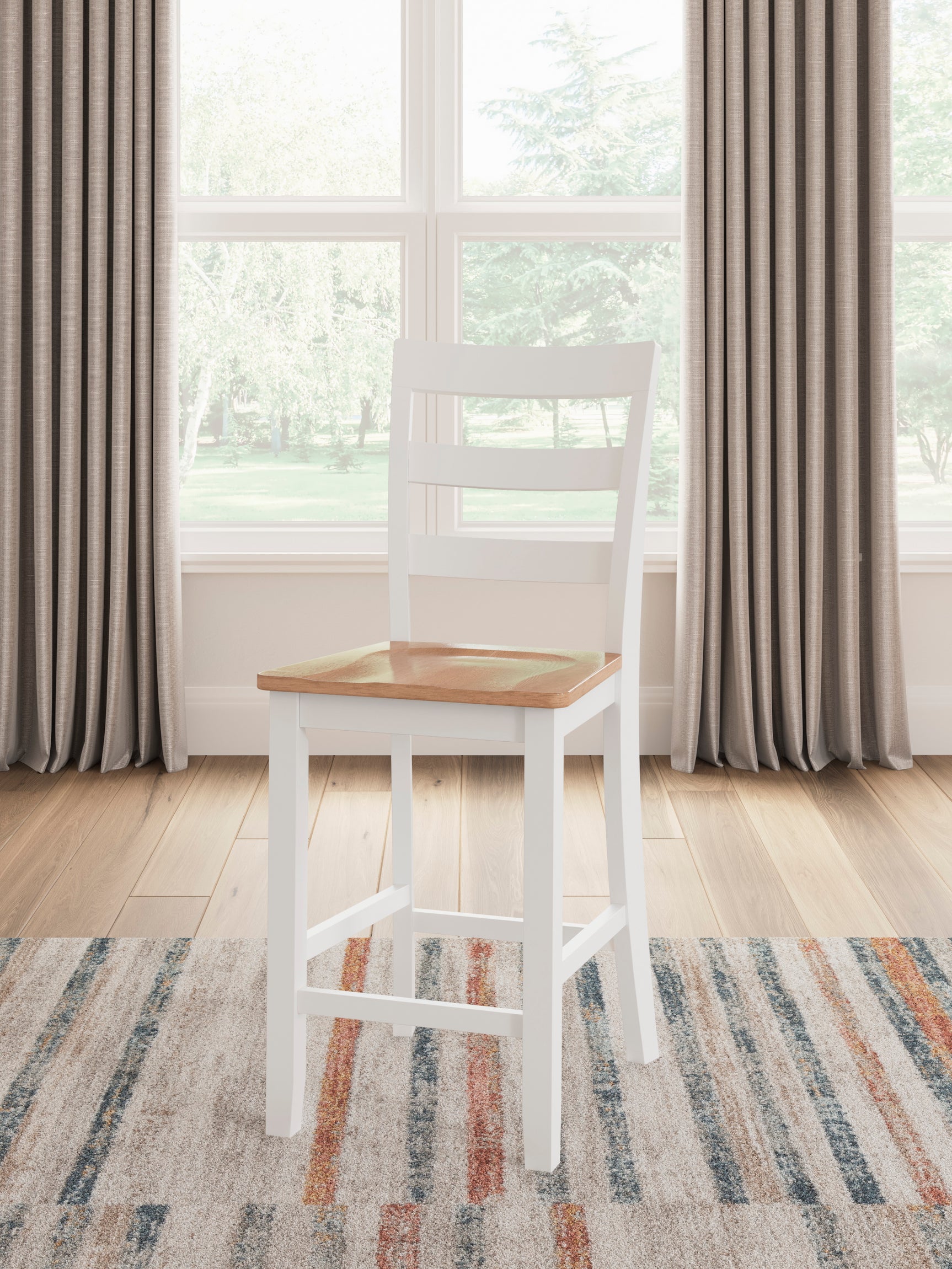 Gesthaven Natural/White Counter Height Dining Room Chair (Set of 2) - Ornate Home