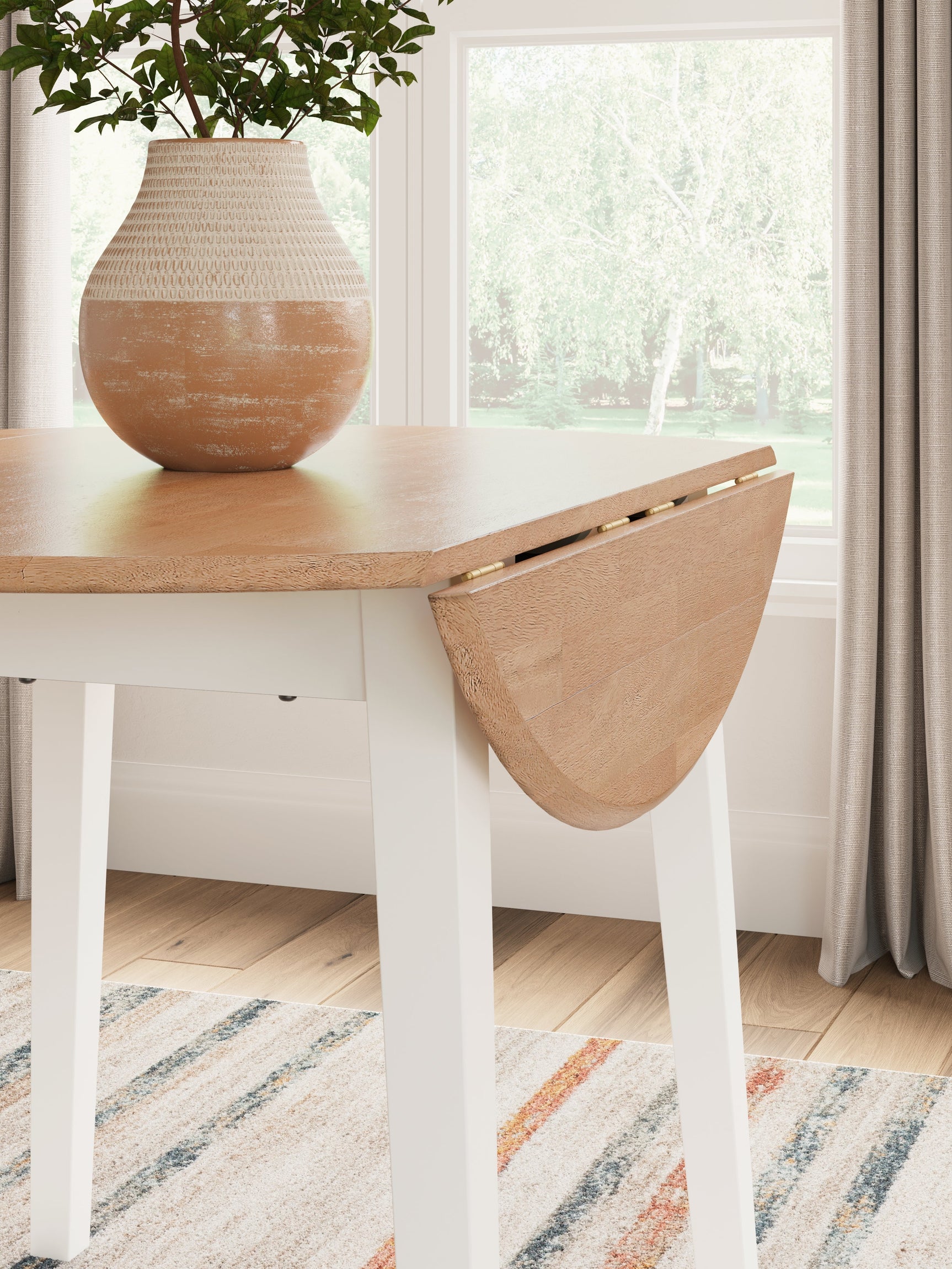 Gesthaven Natural/White Dining Drop Leaf Table (Online Special Price) - Ornate Home