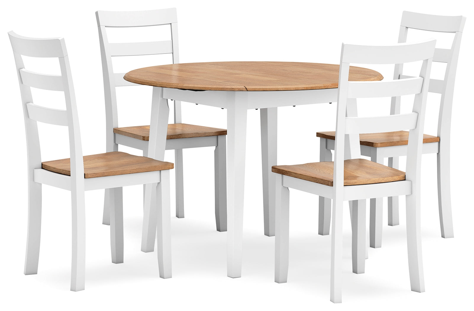 Gesthaven Natural/White Dining Table and 4 Chairs - Ornate Home