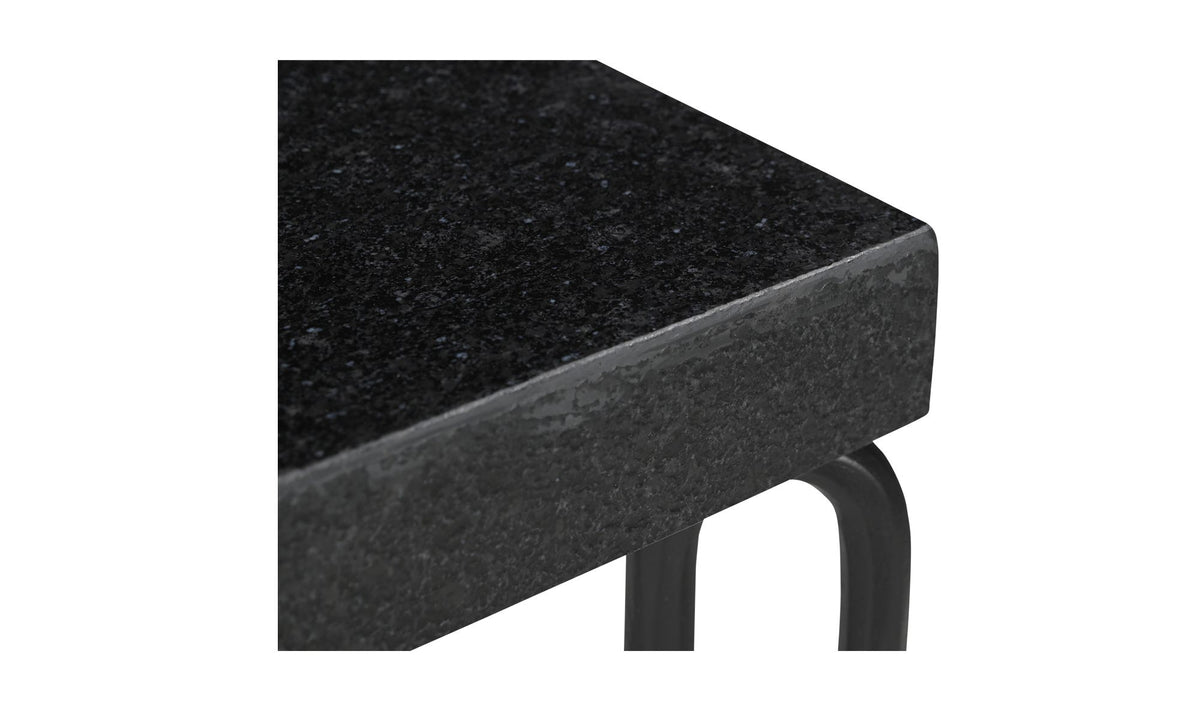 Getty Black Granite Side Table - Ornate Home