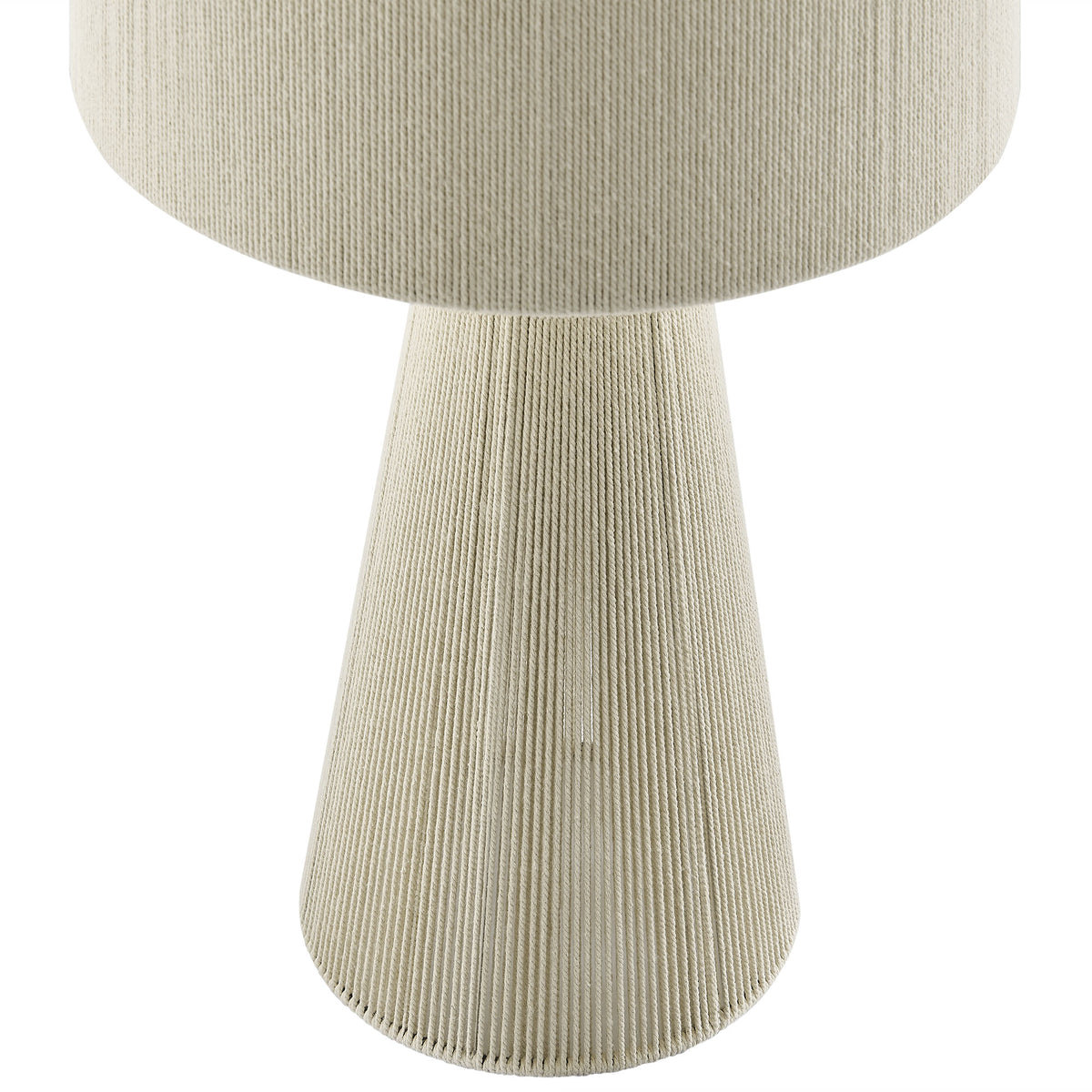 Gia Natural Handwoven Cotton Thread Striped or Plain Table Lamp - Ornate Home
