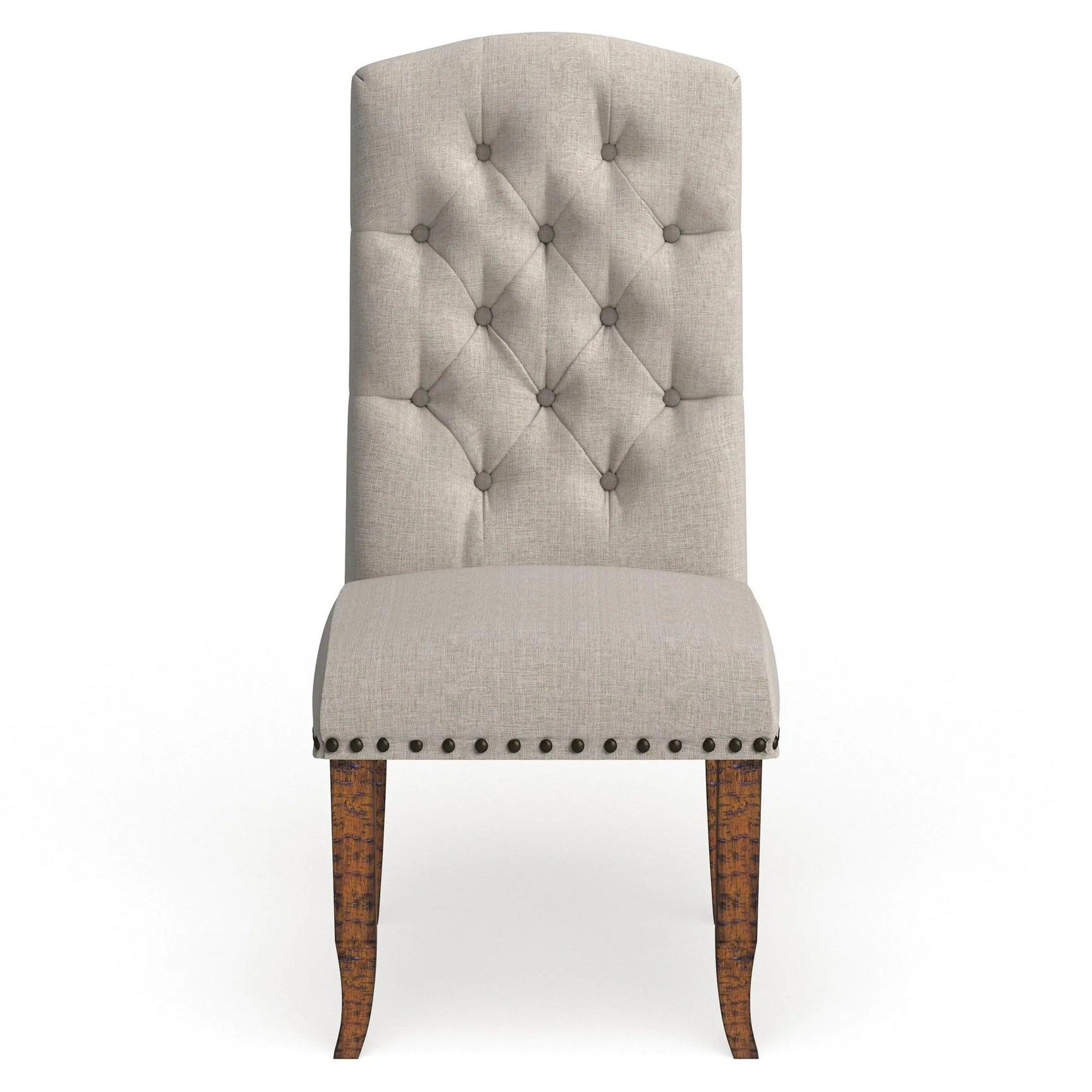 Gianna Rustic Oak/Brown 7 Pc. Dining Room Set (w/ 2 Wingback Chairs) - Ornate Home