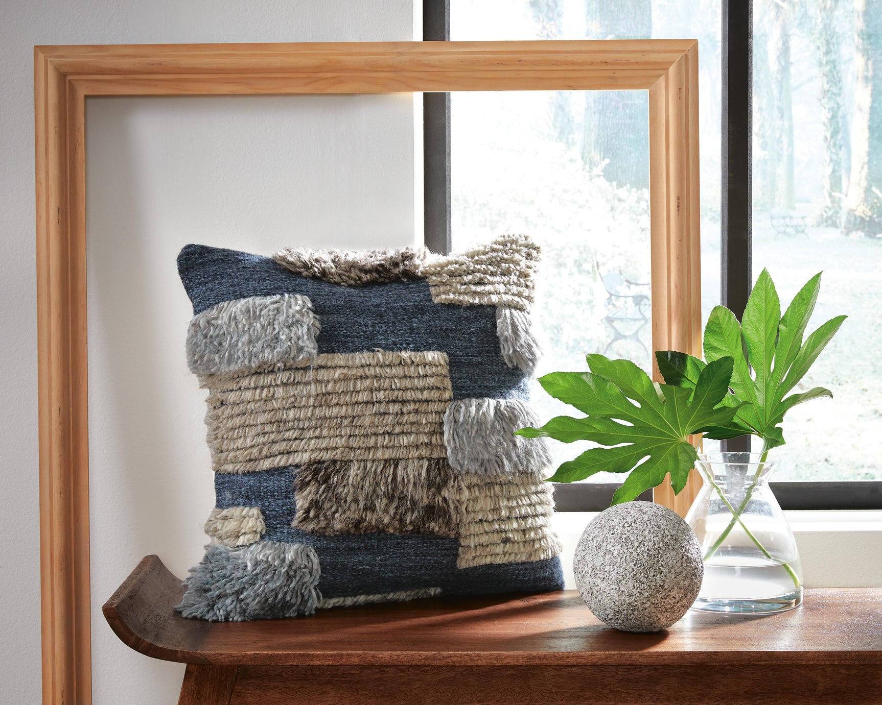 Gibbend Blue/Gray/White Pillow - Ornate Home