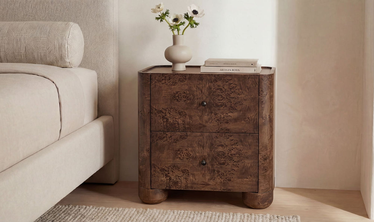 Gibson Brown Nightstand Dark - Ornate Home